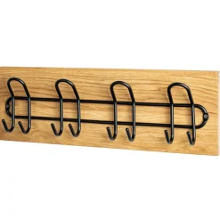 Wohnen Schwarze Metall Hakenleiste mit 8 Haken - Akke