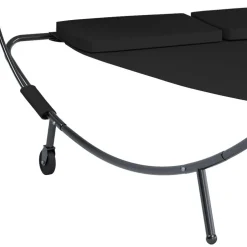 Wohnen Schwarze Outdoorliege für zwei Personen - Valdi