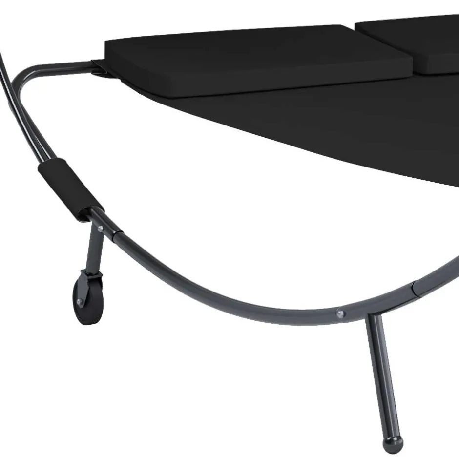 Wohnen Schwarze Outdoorliege für zwei Personen - Valdi