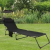 Wohnen Schwarze Sonnenliege zusammenklappbar - Ambia