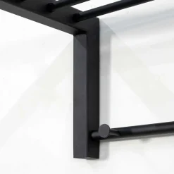 Wohnen Schwarze Stahl Wandgarderobe mit Hutablage - Tattra