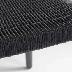 Schwarze Stühle aus Akazie & Kordel - Varioma (4er Set)^Wohnen Outlet