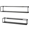 Wohnen Schwarze Wandregale Set - Mikene (zweiteilig)