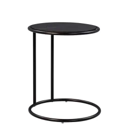 Wohnen Schwarzer Anstelltisch in Rund 45cm - Odyssena