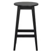 Schwarzer Barhocker in runder Form - Riostar (2er Set)^Wohnen Discount