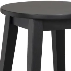 Schwarzer Barhocker in runder Form - Riostar (2er Set)^Wohnen Discount