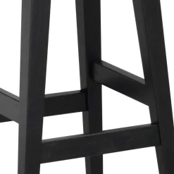 Schwarzer Barhocker in runder Form - Riostar (2er Set)^Wohnen Discount