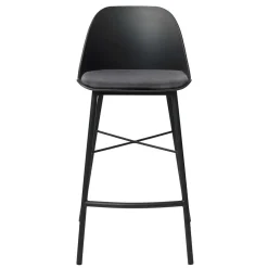 Wohnen Schwarzer Barstuhl mit Schalensitz Kunststoff - Formentera