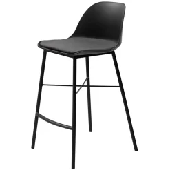 Wohnen Schwarzer Barstuhl mit Schalensitz Kunststoff - Formentera