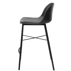 Wohnen Schwarzer Barstuhl mit Schalensitz Kunststoff - Formentera