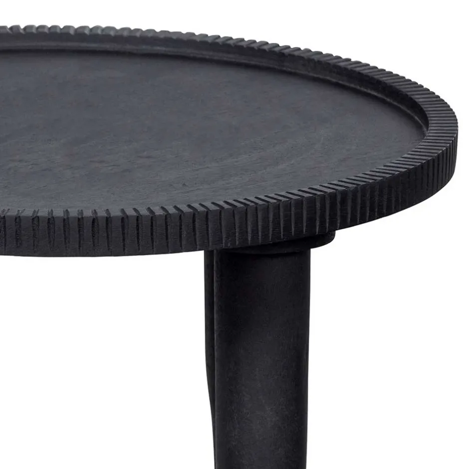 Wohnen Schwarzer Beistelltisch 43x41x35 cm - Natures