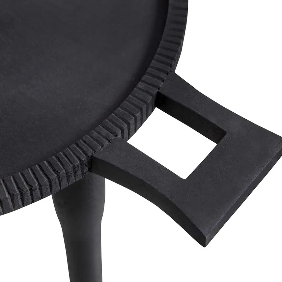 Wohnen Schwarzer Beistelltisch 43x41x35 cm - Natures