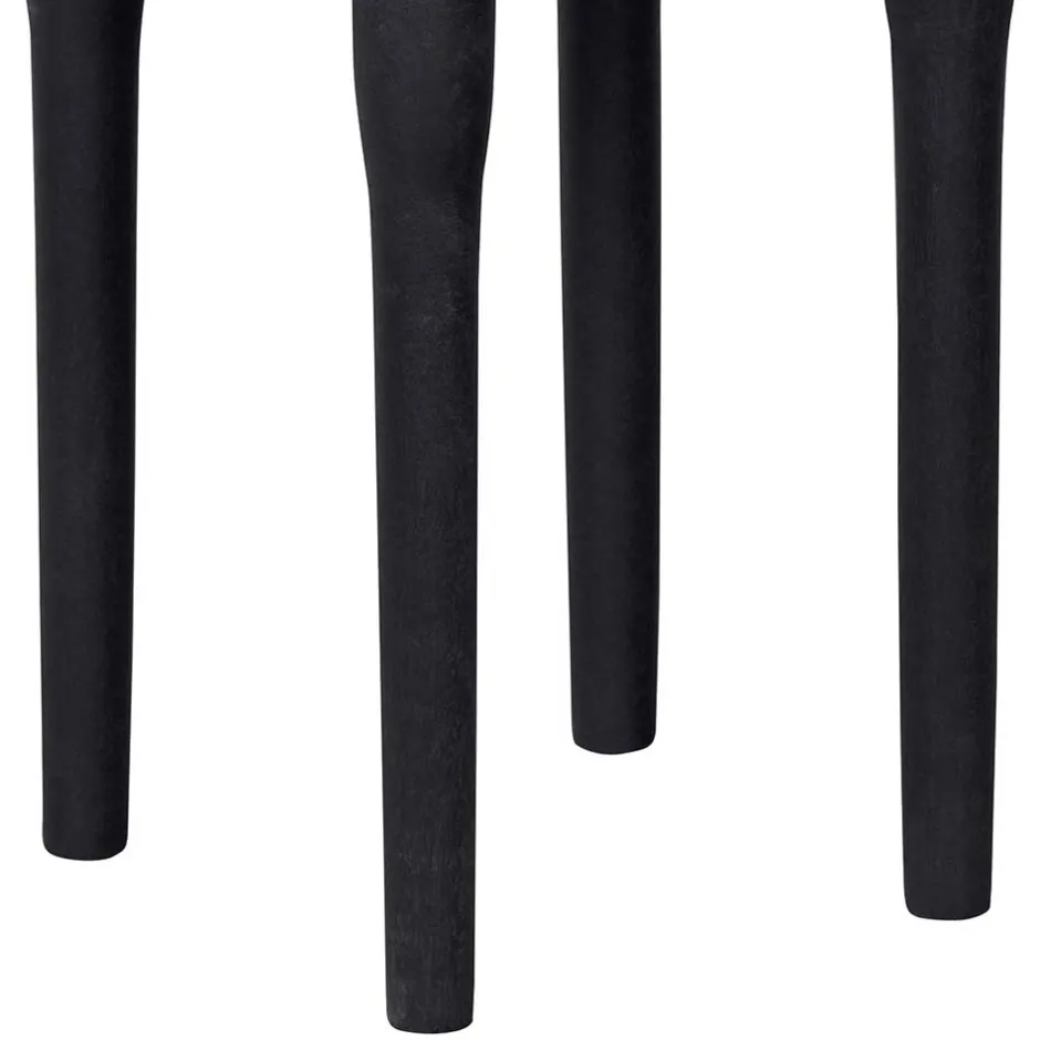 Wohnen Schwarzer Beistelltisch 43x41x35 cm - Natures