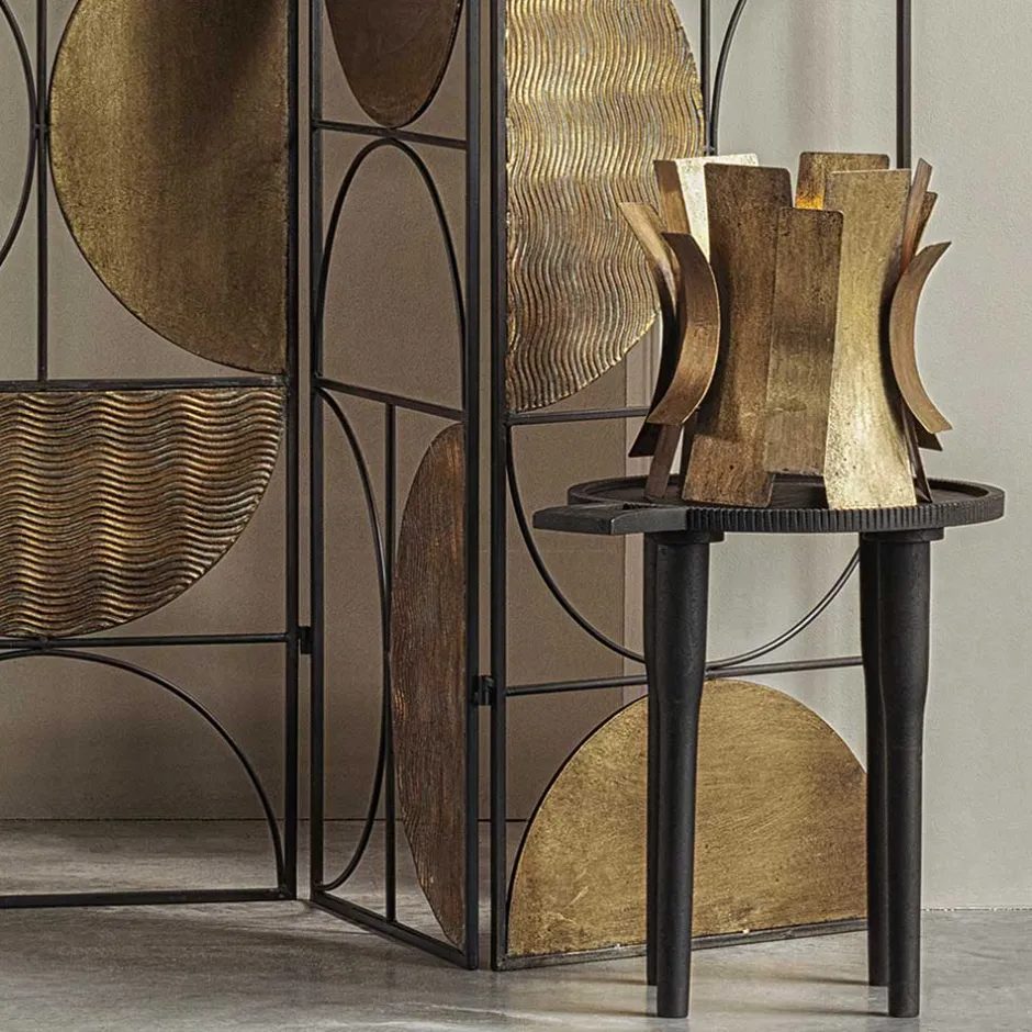 Wohnen Schwarzer Beistelltisch 43x41x35 cm - Natures