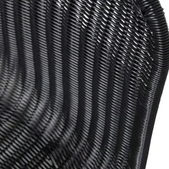 Wohnen Schwarzer Freischwinger aus Kunstrattan - Babette (2er Set)