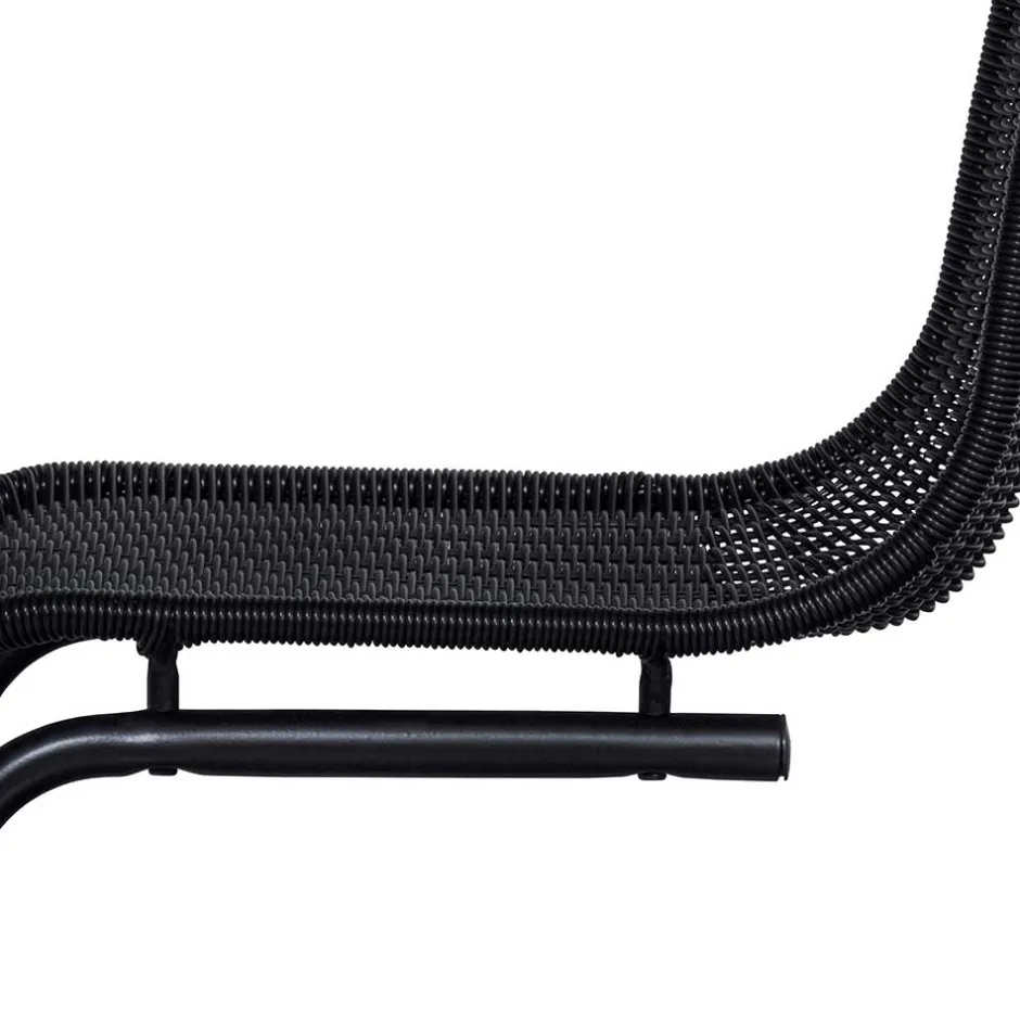 Wohnen Schwarzer Freischwinger aus Kunstrattan - Babette (2er Set)