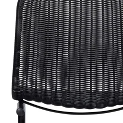 Wohnen Schwarzer Freischwinger aus Kunstrattan - Babette (2er Set)