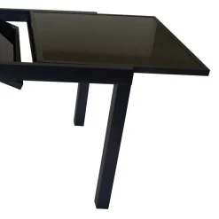 Schwarzer Gartentisch aus Aluminium & Glas - Chiano^Wohnen Hot