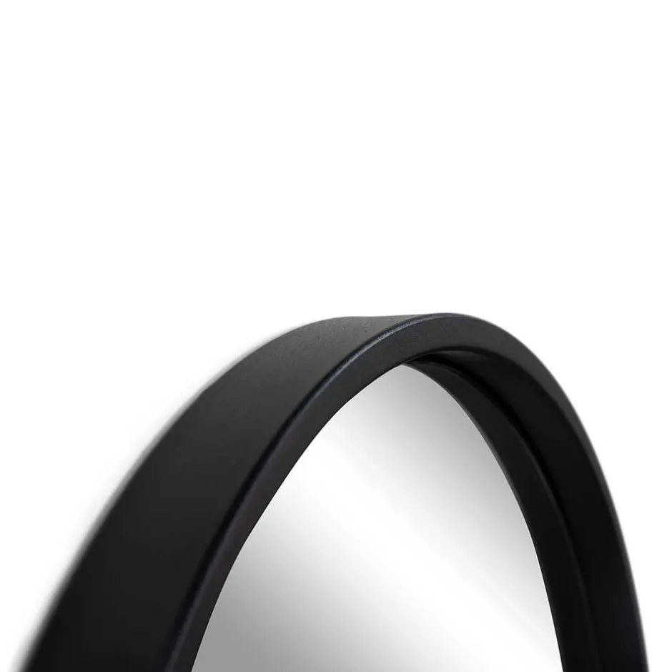 Schwarzer Metallspiegel oben gerundet - Dieus^Wohnen Clearance