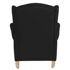 Wohnen Schwarzer Ohrenbackensessel aus Kunstleder - Yannik