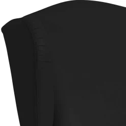 Wohnen Schwarzer Ohrenbackensessel aus Kunstleder - Yannik