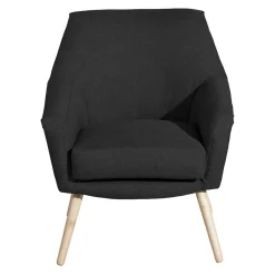 Schwarzer Polstersessel aus Webstoff - Chiosma^Wohnen