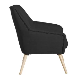 Schwarzer Polstersessel aus Webstoff - Chiosma^Wohnen