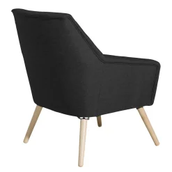 Schwarzer Polstersessel aus Webstoff - Chiosma^Wohnen