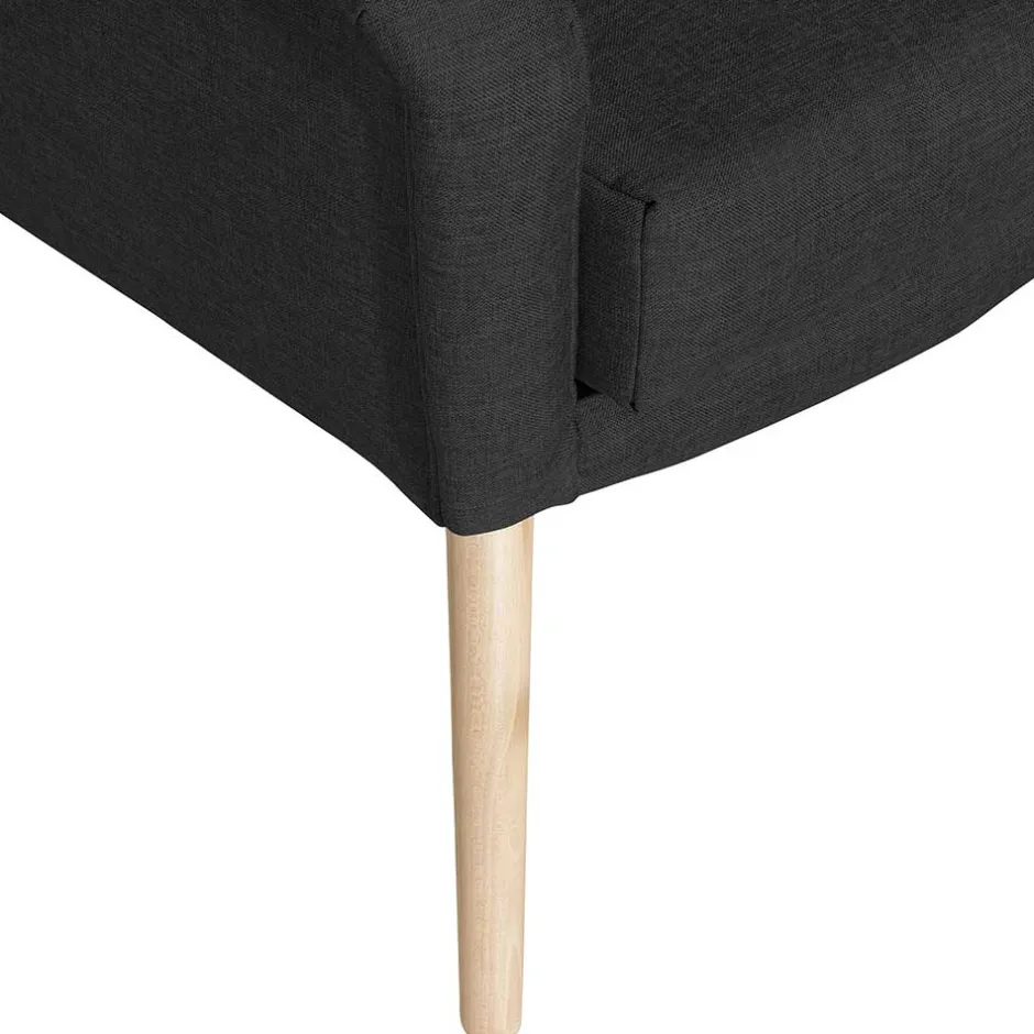 Schwarzer Polstersessel aus Webstoff - Chiosma^Wohnen