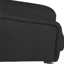 Schwarzer Polstersessel aus Webstoff - Chiosma^Wohnen