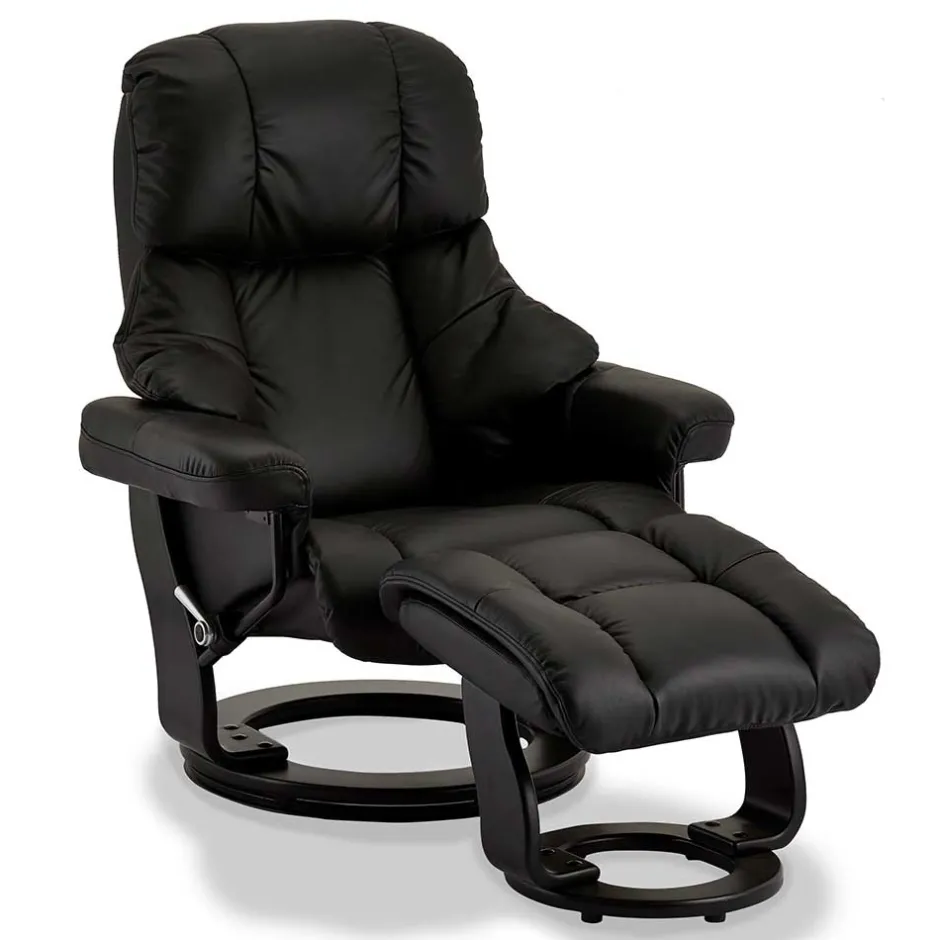 Schwarzer Relaxsessel mit Fußablage - Nautygo (zweiteilig)^Wohnen Sale