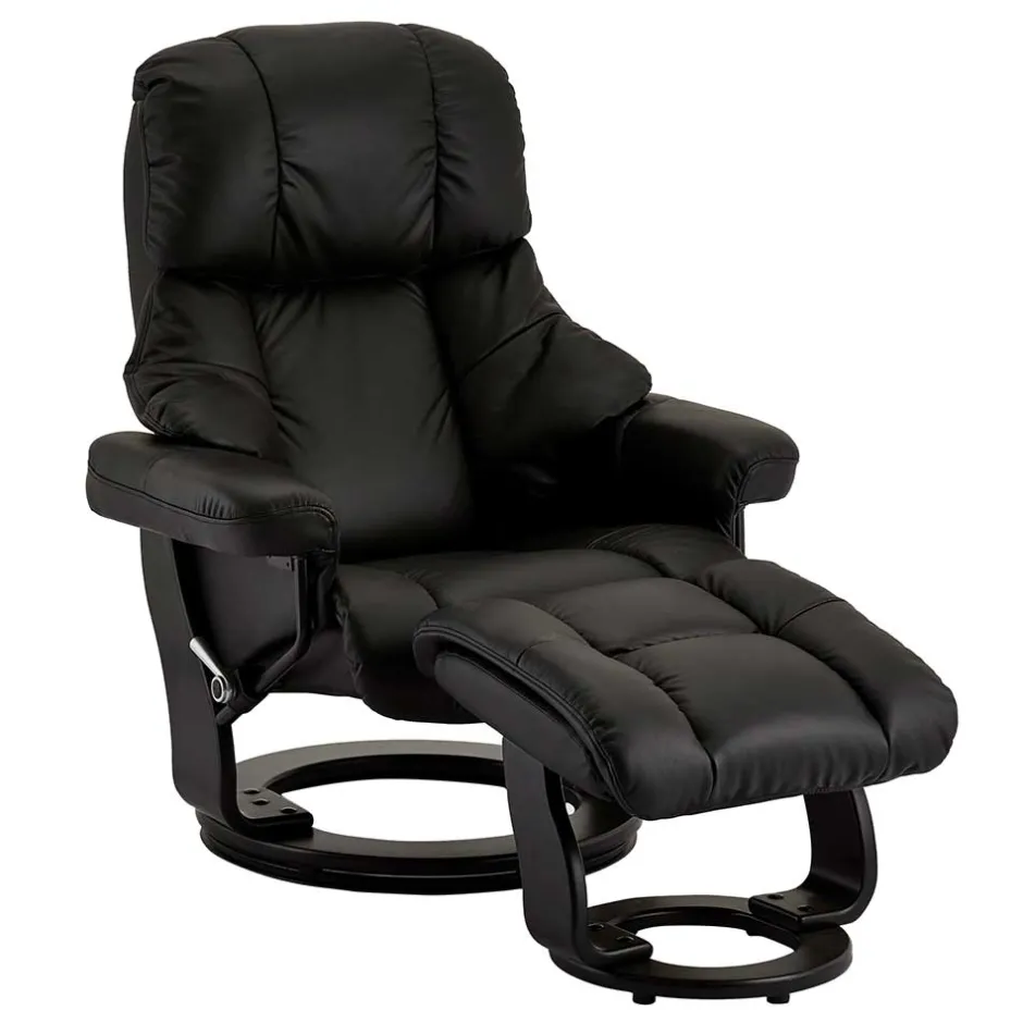 Schwarzer Relaxsessel mit Fußablage - Nautygo (zweiteilig)^Wohnen Sale