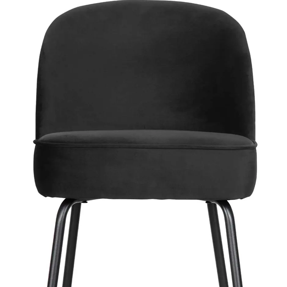 Schwarzer Retro Samt Barstuhl in zwei Höhen - Abelless^Wohnen Best