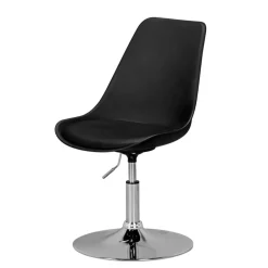 Wohnen Schwarzer Schalenstuhl drehbar & höhenverstellbar - Alberton