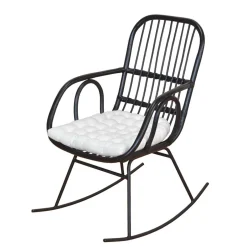 Wohnen Schwarzer Schaukelstuhl modern - Italiano