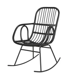 Wohnen Schwarzer Schaukelstuhl modern - Italiano