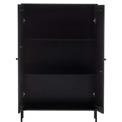 Wohnen Schwarzer Schrank mit Doppeltür - 100x155x40 - Burgossi