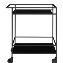 Wohnen Schwarzer Teewagen auf Metallrollen - Kalinca