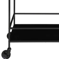 Wohnen Schwarzer Teewagen auf Metallrollen - Kalinca