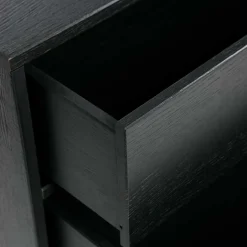 Schwarzer TV Unterschrank mit zwei Schubladen - Almery^Wohnen New