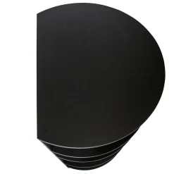 Schwarzes Holz Regal in Halbrund - Nircana^Wohnen Outlet