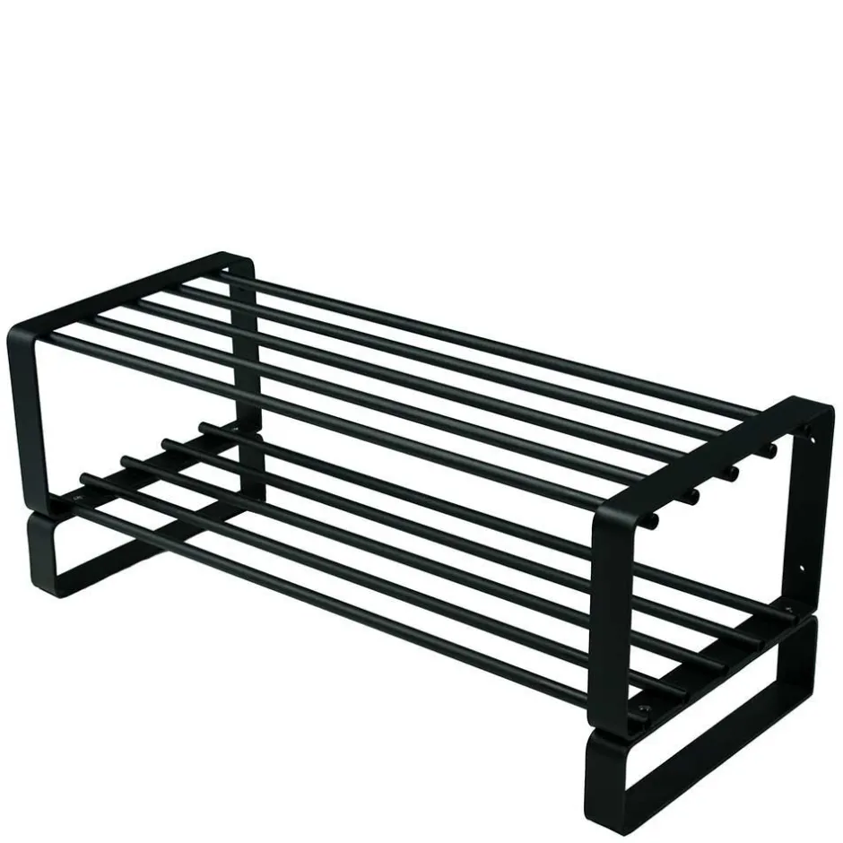 Schwarzes Schuh-Regal aus Stahl - Satroni^Wohnen Clearance