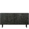 Wohnen Schwarzes Sideboard mit Schnitzereien Front - Eiken