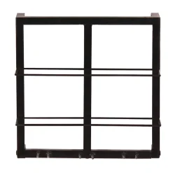 Wohnen Schwarzes Wandregal für Weinflaschen - Charlots