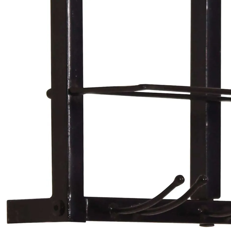 Wohnen Schwarzes Wandregal für Weinflaschen - Charlots