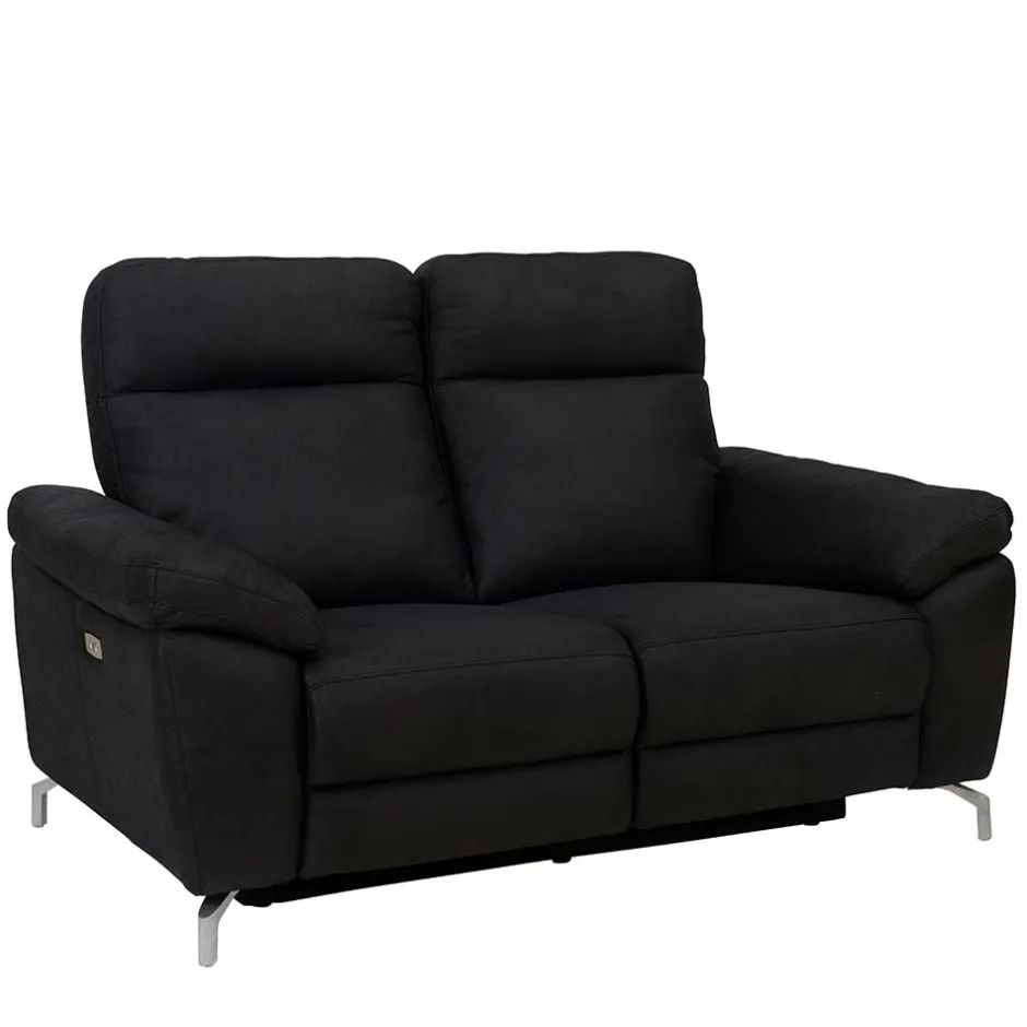 Wohnen Schwarzes Zweier Sofa mit Relaxfunktion - Salma