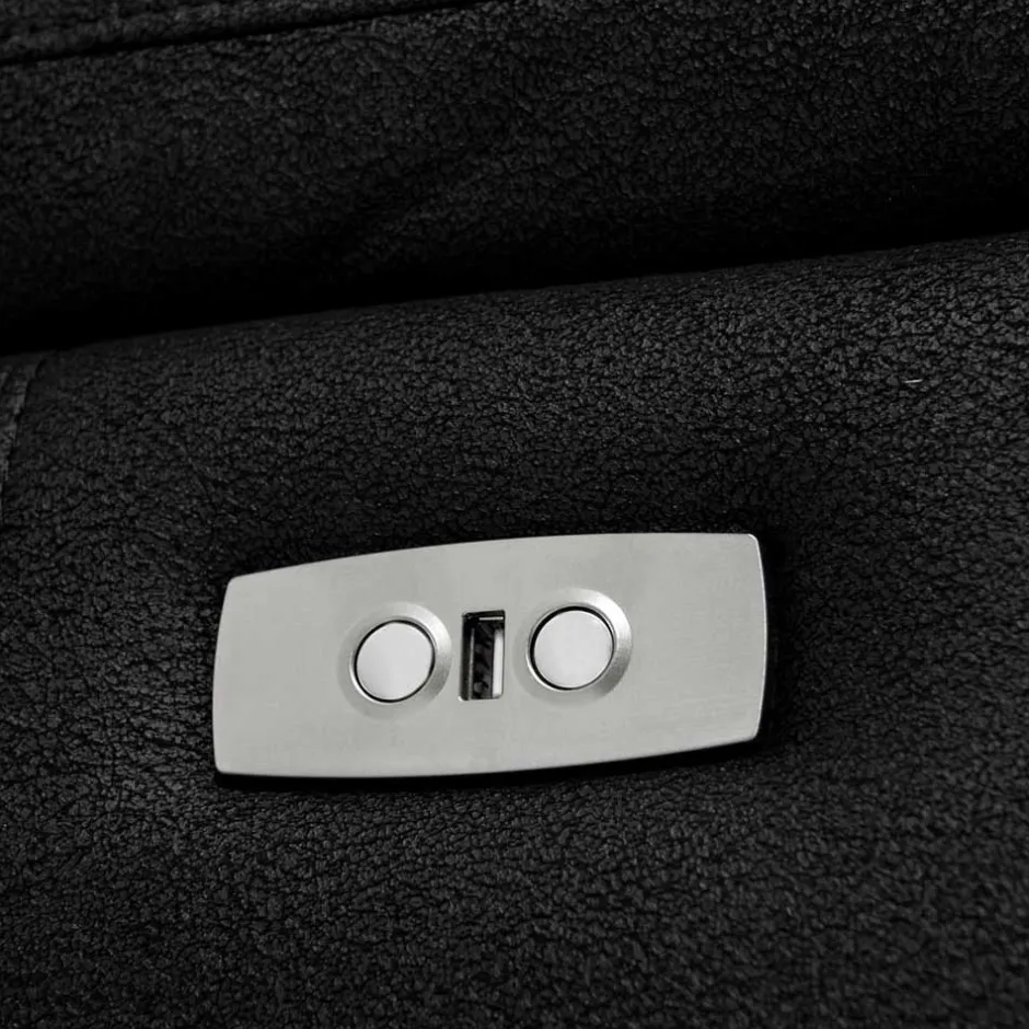 Wohnen Schwarzes Zweier Sofa mit Relaxfunktion - Salma