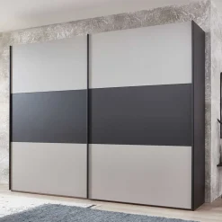 Wohnen Schwebetüren Kleiderschrank in Hellgrau & Dunkelgrau - Guadiana