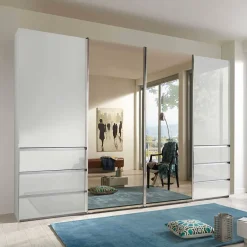 Wohnen Schwebetürenkleiderschrank mit Spiegel - Oksena