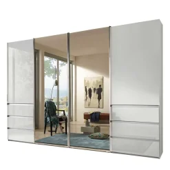 Wohnen Schwebetürenkleiderschrank mit Spiegel - Oksena